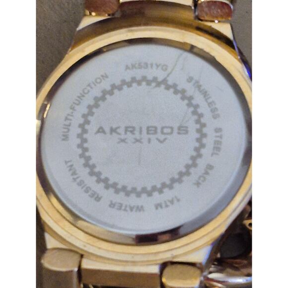 Akribox XXIV Ladies Watch Gold Tone Chain Link Bracelet BOHO Retro Classic Y2K - Picture 3 of 9
